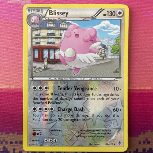 Pokemon Card Blissey Phantom Forces Reverse Holo Rare 81/119 NM