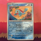 Pokemon Card Squirtle Scarlet & Violet 151 Cosmo Reverse COSTCO 007/165