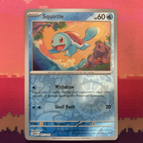 Pokemon Card Squirtle Scarlet & Violet 151 Cosmo Reverse COSTCO 007/165