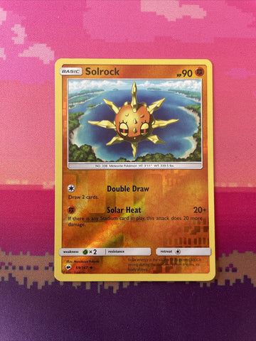 Pokemon Card Solrock Burning Shadows Reverse Holo 69/147Near Mint