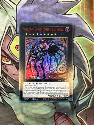LDS3-EN065 Number C40: Gimmick Puppet Of Dark Strings Red 1st Edition NM Yugioh