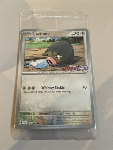 Lechonk - 156/198 - Scarlet & Violet BEST BUY Stamped Promo Sealed - Pokemon NM