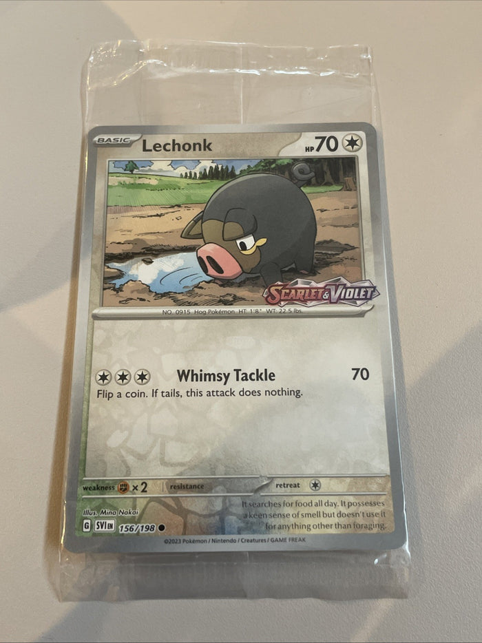 Lechonk - 156/198 - Scarlet & Violet BEST BUY Stamped Promo Sealed - Pokemon NM