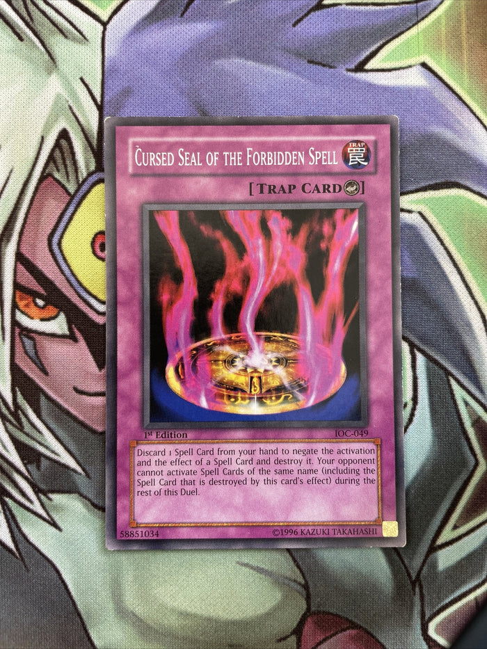 IOC-049 Cursed Seal Of  The Forbidden Spell Common 1st Edition NM Yugioh Card