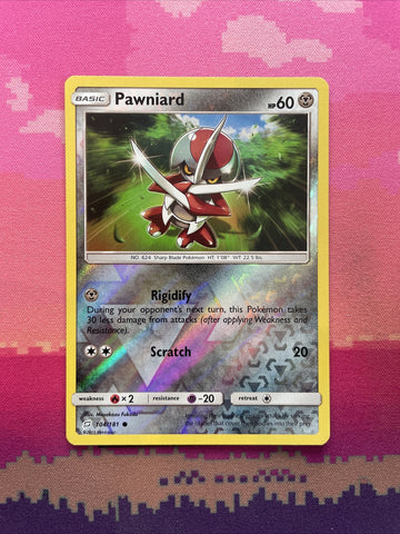 Pokemon Card Pawniard Team Up Reverse Holo 104/181 NM