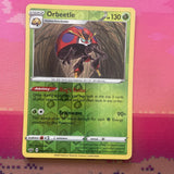 Pokemon Card Orbeetle Sword & Shield Reverse Holo Rare 019/202 Near Mint
