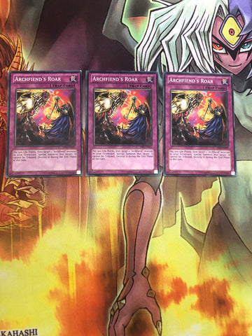 AP03-EN025 3x ARCHFIEND'S ROAR YUGIOH ASTRAL 3(EX) PLAYSET