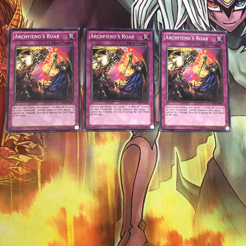 AP03-EN025 3x ARCHFIEND'S ROAR YUGIOH ASTRAL 3(EX) PLAYSET
