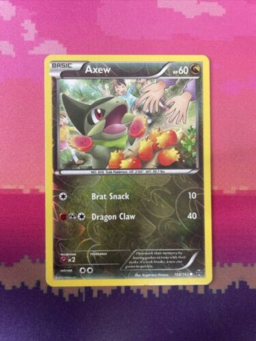Pokemon Card Axew Breakthrough Reverse Holo 108/162 Near Mint