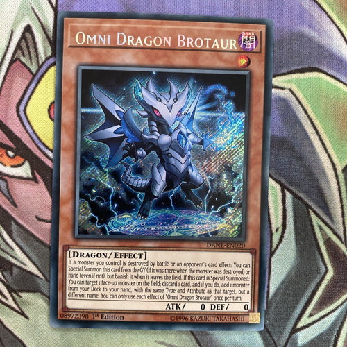 DANE-EN020 Omni Dragon Brotaur Secret Rare 1st Edition NM Yugioh Card