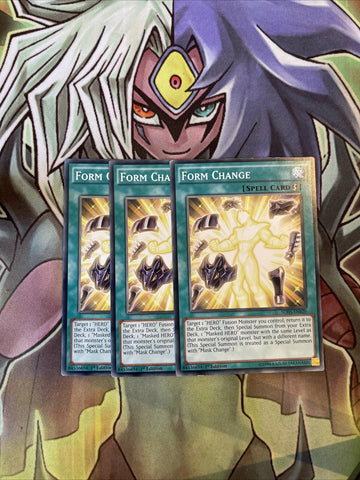 SDHS-EN020 x3 Form Change Common Excellent Condition Yugioh