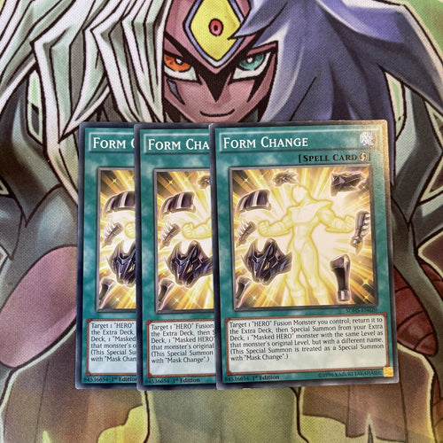 SDHS-EN020 x3 Form Change Common Excellent Condition Yugioh