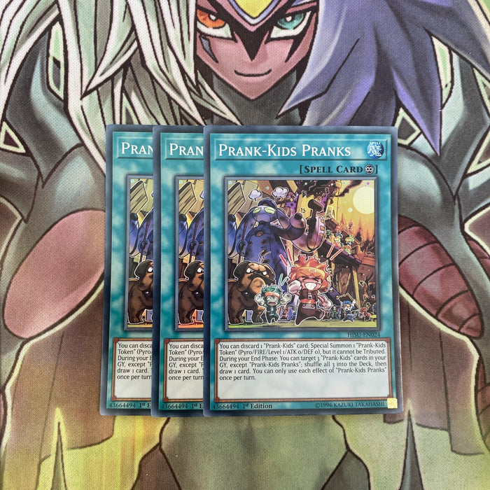 HISU-EN024 x3 Prank-Kids Pranks Super Rare Excellent Condition Yugioh