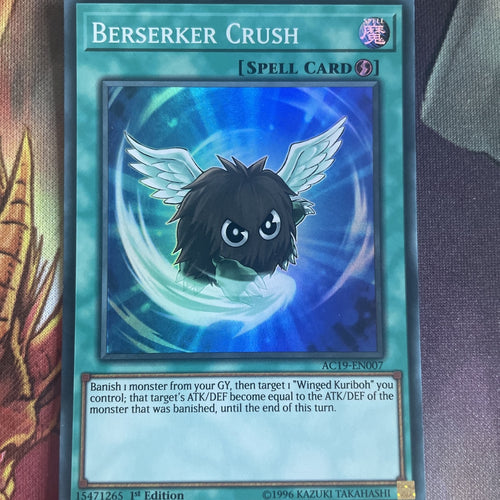 AC19-EN007 Berserker Crush - Super Rare - 1st Edition Yugioh