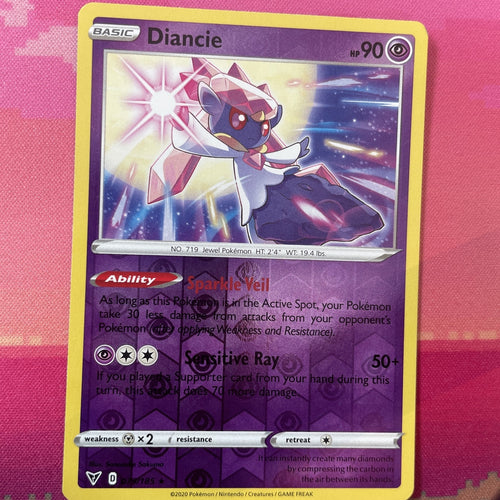 Pokemon Card Diancie Vivid Voltage Reverse Holo Rare 079/185 NM