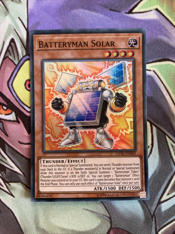 OP10-EN005 Batteryman Solar Super Rare UNL Edition NM Yugioh Card