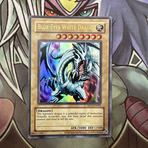 RP01-EN001 Blue-Eyes White Dragon Ultra Rare Unlimited Edition NM Yugioh Card