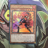 MZMI-EN001 Fighting Flame Swordsman Ultra Rare 1st Edition NM Yugioh Card