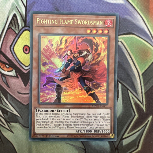 MZMI-EN001 Fighting Flame Swordsman Ultra Rare 1st Edition NM Yugioh Card