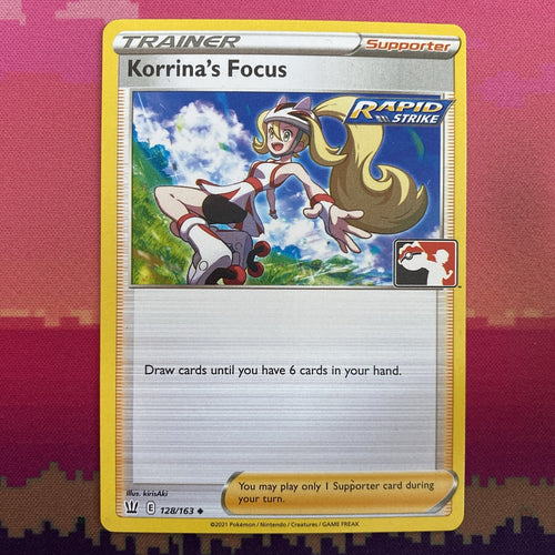 Pokemon Card Korrina's Focus Battle Styles Uncommon 128/163 Near Mint