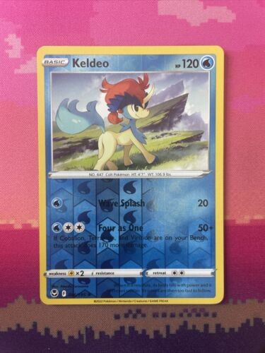 Pokemon Card Keldeo Silver Tempest Reverse Holo Rare 046/195 Near Mint