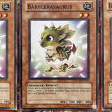 POTD-EN022 Babycerasaurus 3x Yugioh Common Excellent Condition x3