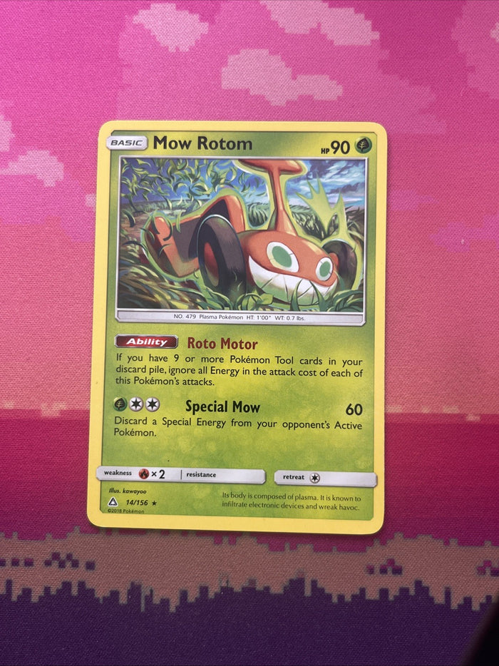 Pokemon Card Mow Rotom Ultra Prism Rare 14/156 Near Mint