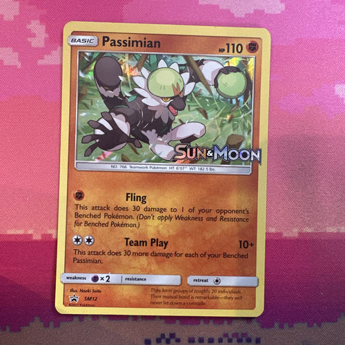 Pokemon Card Passiman SM12 Black Star Promo NM