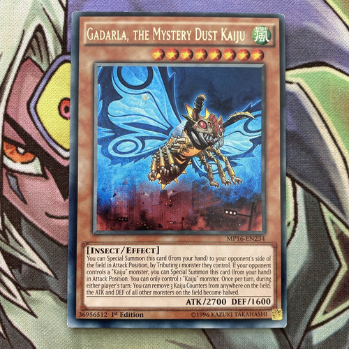 MP16-EN234 Gadarla, the Mystery Dust Kaiju Rare 1st Edition NM Yugioh