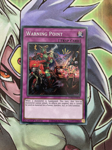 PHRA-EN078 Warning Point Secret Rare 1st Edition NM Yugioh Card
