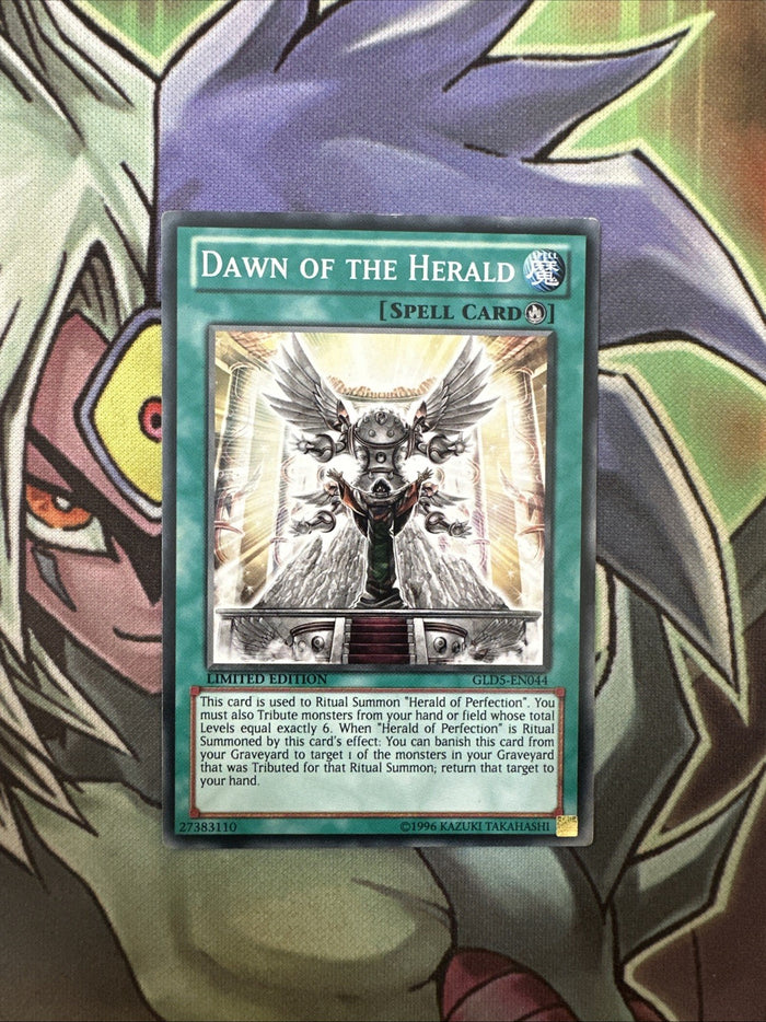 GLD5-EN044 Dawn Of The Herald Common Limited Edition NM Yugioh Card