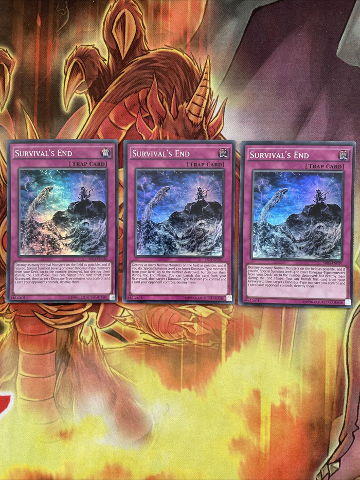 SR04-EN030 Survival's End | Unlimited Super Rare | YuGiOh Trading Card Game x3