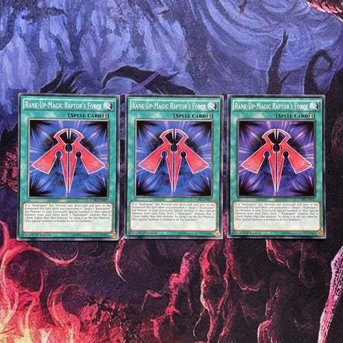 CORE-EN057 x3 Rank-Up-Magic Raptor's Force Common 1st Edition Mint Yugioh