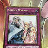 PGL2-EN068 Solemn Warning Gold Rare 1st Edition Mint YuGiOh Card