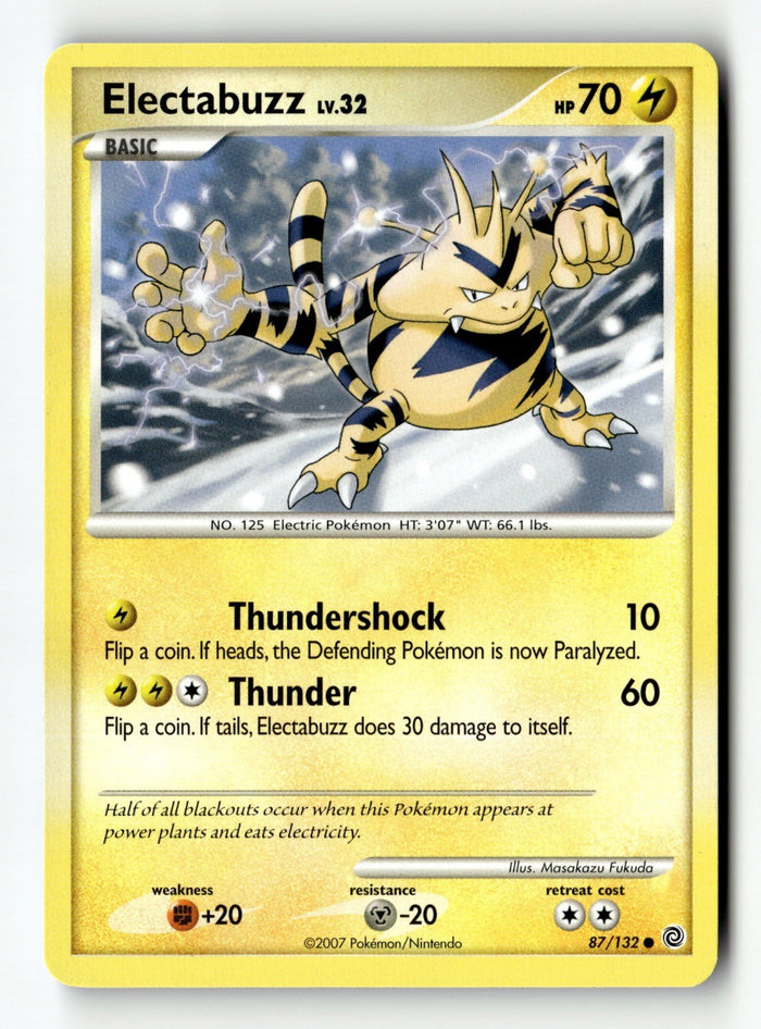 Pokemon Card Electabuzz LP Secret Wonders 87/132