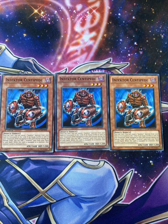 ORCS-EN019 Inzektor Centipede Yugioh x3 Playset