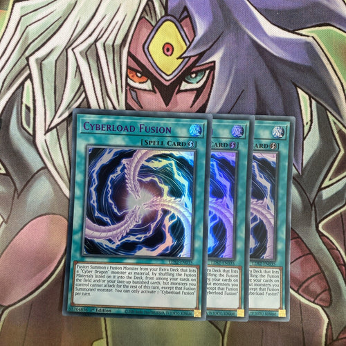 LDS2-EN035 x3 Cyberload Fusion Varying Colours Ultra Rare Excellent Cond Yugioh