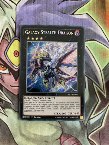 DRL3-EN030 Galaxy Stealth Dragon Secret Rare 1st Edition NM Yugioh Card