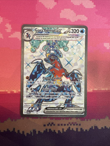 Pokemon Card Garchomp ex 219/182 Paradox Rift Ultra Rare Near Mint