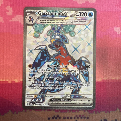 Pokemon Card Garchomp ex 219/182 Paradox Rift Ultra Rare Near Mint
