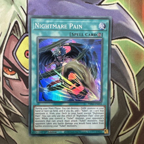 PHNI-EN054 Nightmare Pain Super Rare 1st Edition NM Yugioh Card