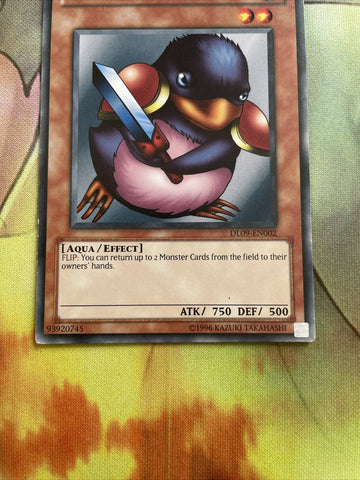DL09-EN002 Yugioh Penguin Soldier Rare GREEN NM Condition (back)