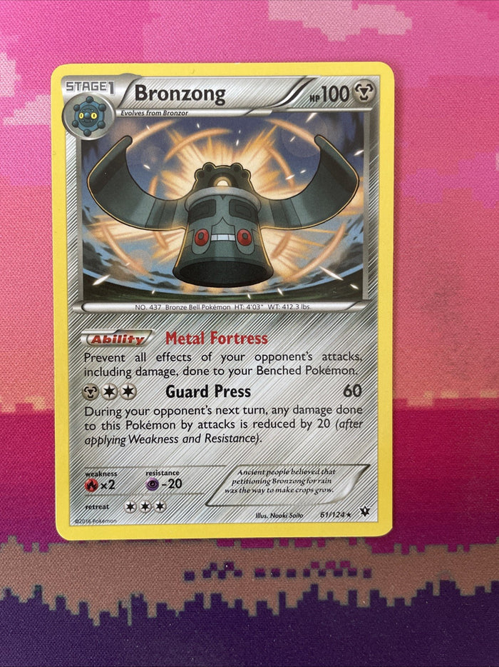 Pokemon Card Bronzong Fates Collide Rare 61/124 Near Mint