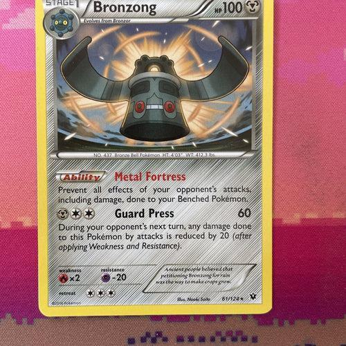 Pokemon Card Bronzong Fates Collide Rare 61/124 Near Mint