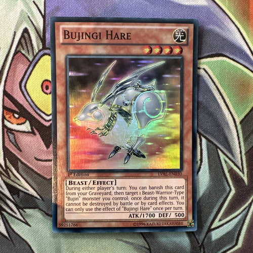 LVAL-EN030 Bujingi Hare Super Rare 1st Edition NM Yugioh Card