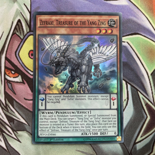 PEVO-EN046 Zefraxi, Treasure Of The Yang Zing Super Rare 1st Edition NM Yugioh C