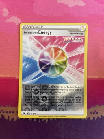 Pokemon Card Fusion Strike Energy Fusion Strike Reverse Holo 244/264 NM