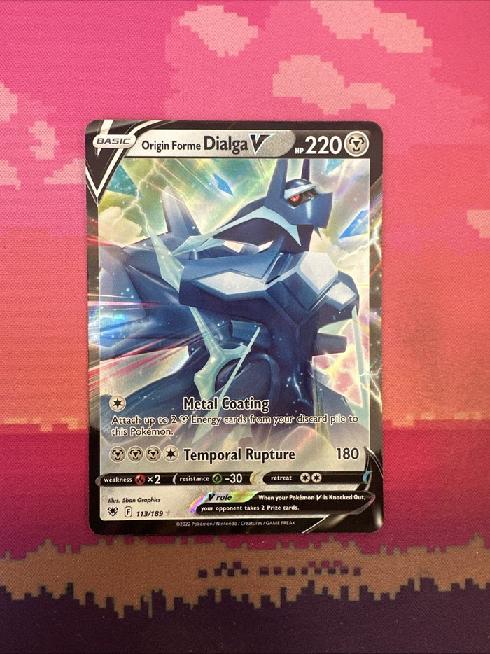Pokemon Card Origin Forme Dialga V 113/189 Ultra Rare Astral Radiance Near Mint
