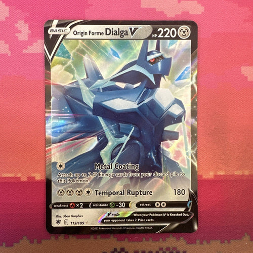 Pokemon Card Origin Forme Dialga V 113/189 Ultra Rare Astral Radiance Near Mint