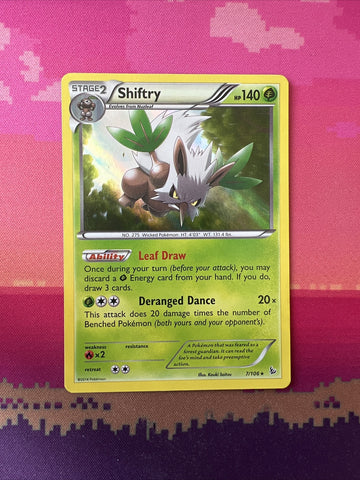 Pokemon Card Shiftry Flashfire Holo Rare 7/106 Near Mint